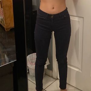 Cute navy blue skinny jeans low waist 💙